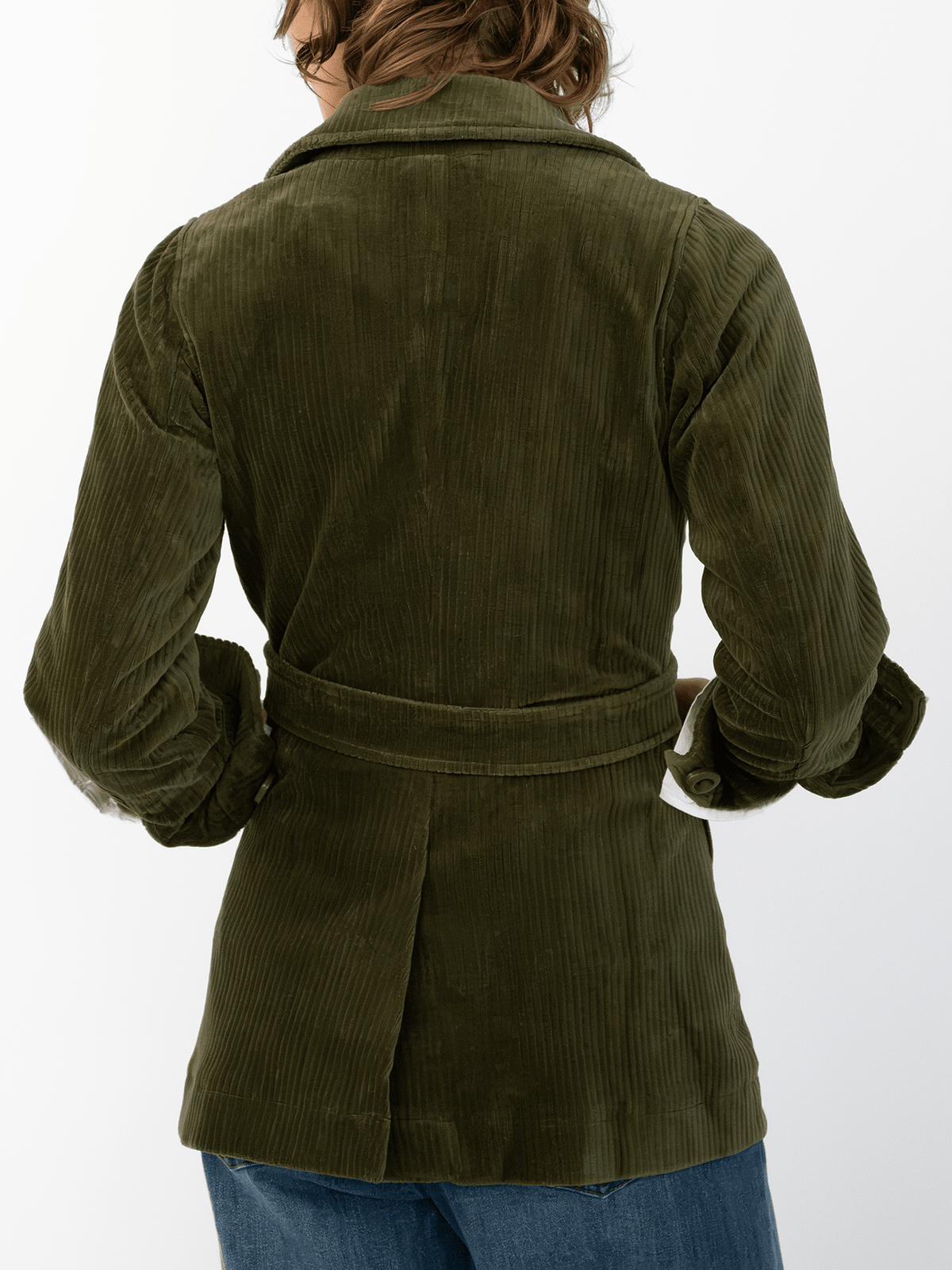 MORGAN jacket Olive Corduroy - Lesley Evers-blazer-cord suit-Jacket