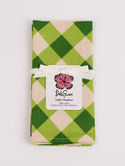 NAPKINS set of 4 Green Gingham - Lesley Evers-23-HG300-W1-Giftable-gifts under $50