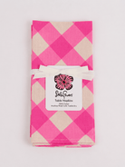 NAPKINS set of 4 Pink Gingham - Lesley Evers-23-HG300-W1-Giftable-gifts under $50