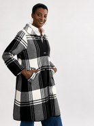NATALIE coat Black and White Plaid - Lesley Evers-Best Seller-coat-outerwear