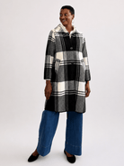 NATALIE coat Black and White Plaid - Lesley Evers-Best Seller-coat-outerwear