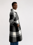 NATALIE coat Black and White Plaid - Lesley Evers-Best Seller-coat-outerwear