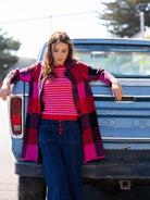 NATALIE coat Blackberry Plaid - Lesley Evers - Best Seller - coat - outerwear