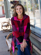 NATALIE coat Blackberry Plaid - Lesley Evers - Best Seller - coat - outerwear