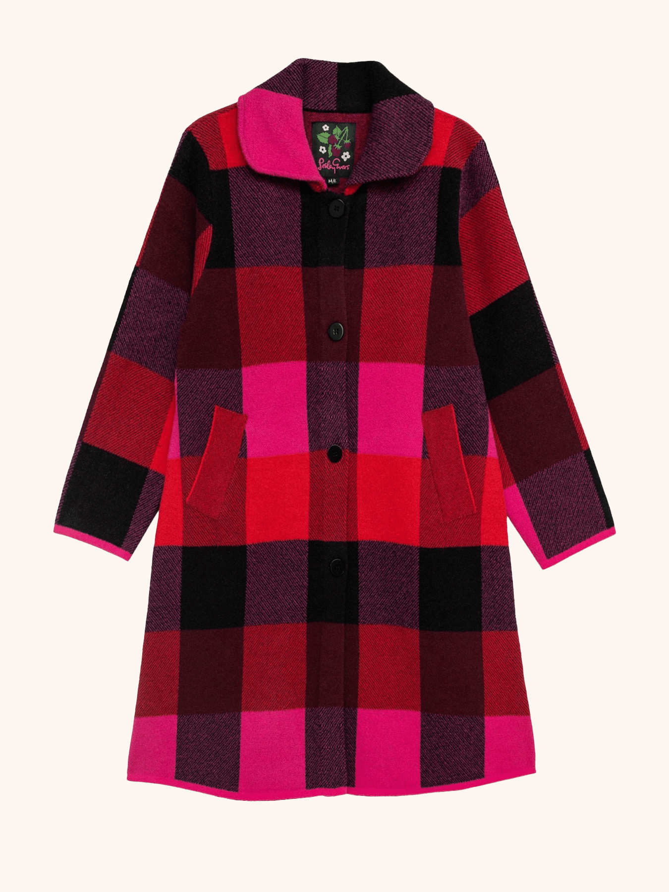 NATALIE coat Blackberry Plaid - Lesley Evers-Best Seller-coat-outerwear