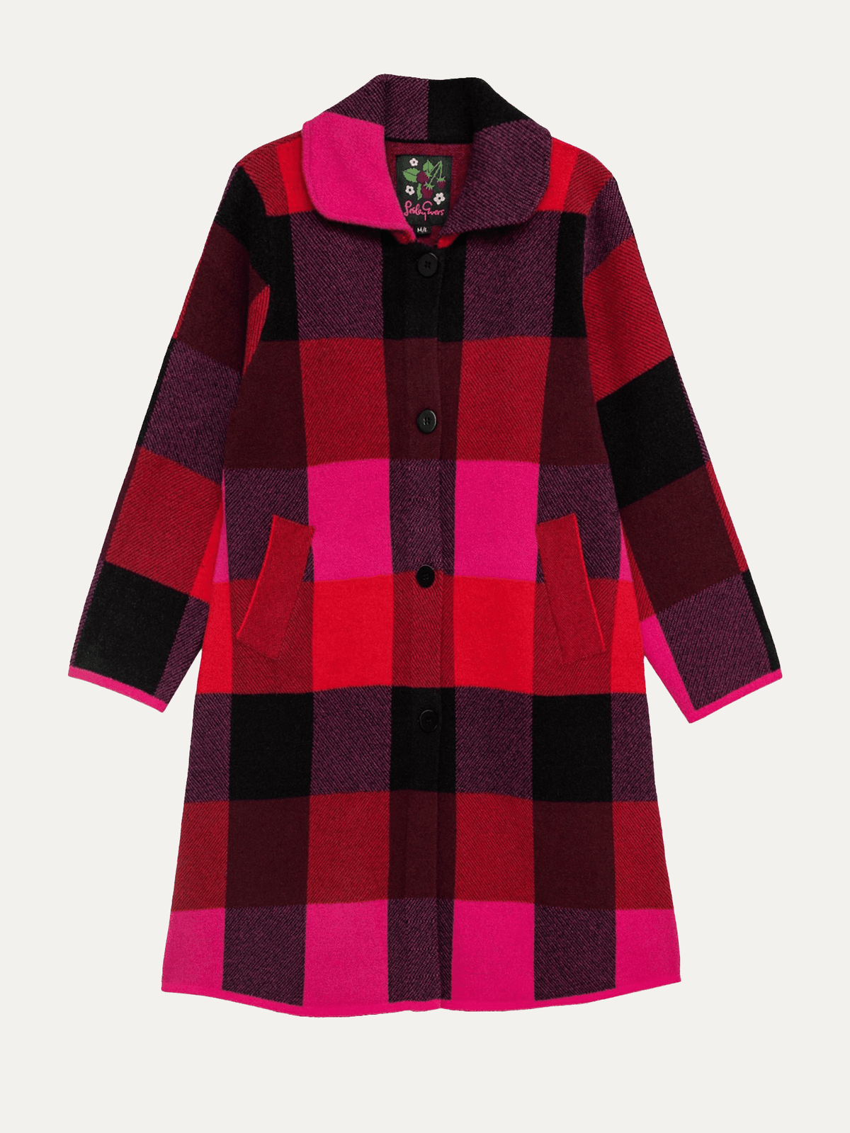 NATALIE coat Blackberry Plaid - Lesley Evers-Best Seller-coat-outerwear