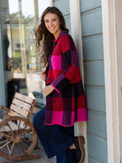 NATALIE coat Blackberry Plaid - Lesley Evers - Best Seller - coat - outerwear