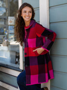 NATALIE coat Blackberry Plaid - Lesley Evers - Best Seller - coat - outerwear