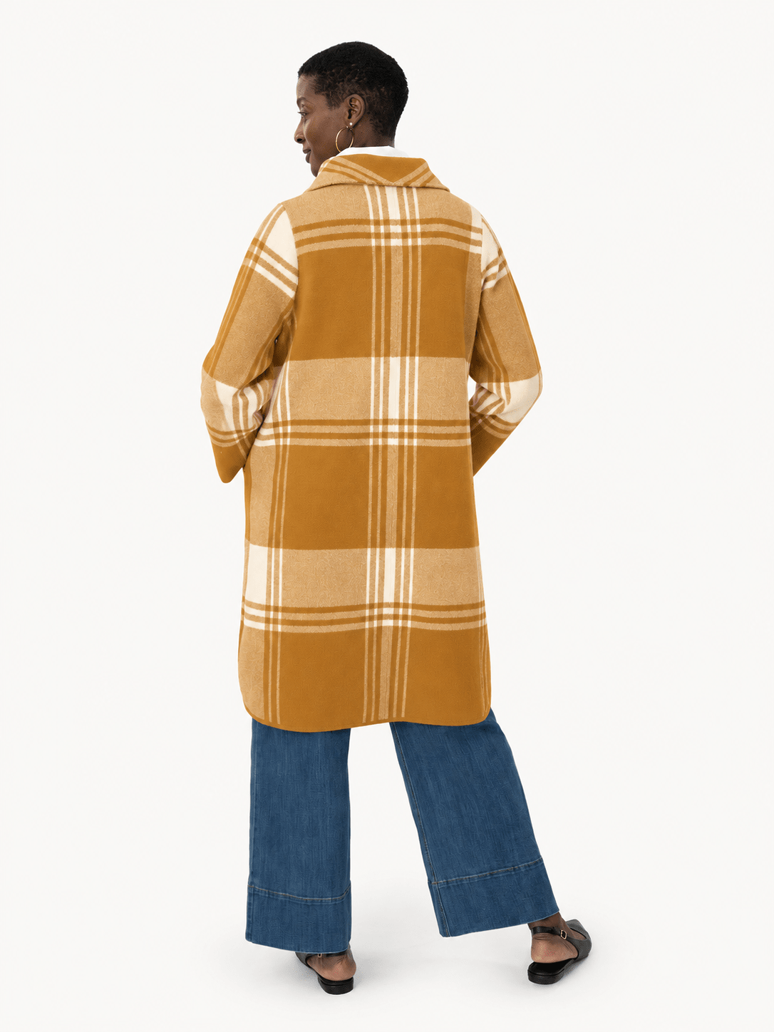 NATALIE coat Butterscotch Plaid - Lesley Evers-Best Seller-coat-outerwear