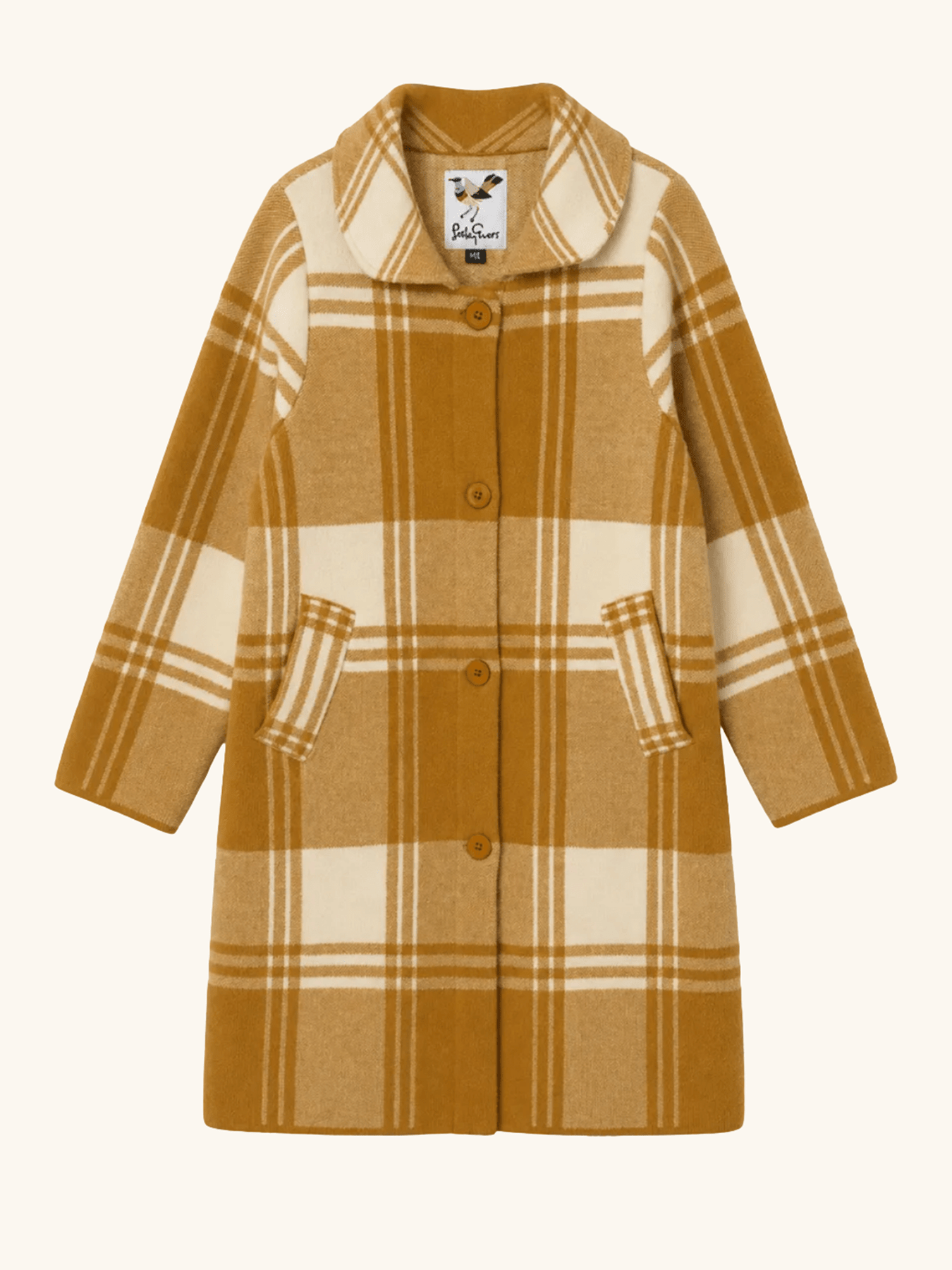 NATALIE coat Butterscotch Plaid - Lesley Evers-Best Seller-coat-outerwear