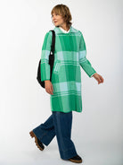 NATALIE coat Green Apple Plaid - Lesley Evers-Best Seller-coat-Imogen green 1