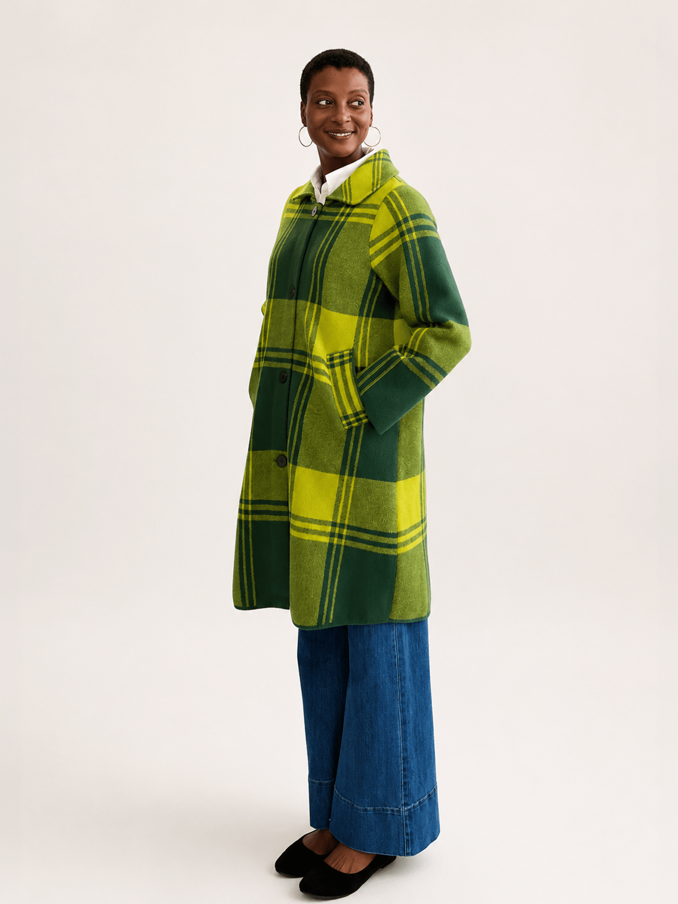 NATALIE coat Pine Plaid - Lesley Evers-Best Seller-coat-outerwear