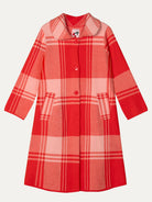 NATALIE coat Strawberry Pink Plaid - Lesley Evers-Best Seller-coat-Imogen Pink Capsule