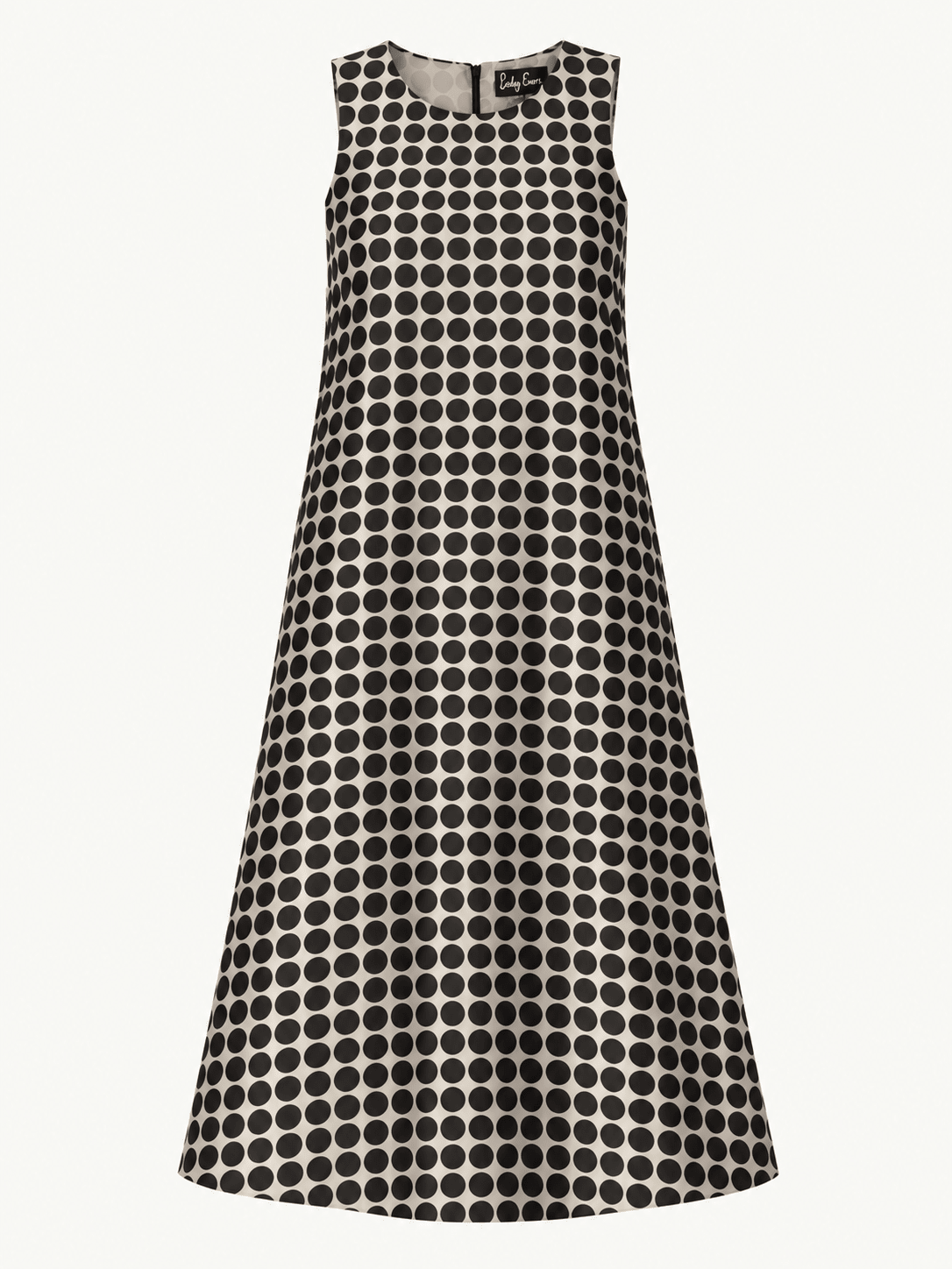 NATASHA dress Black Dots - Lesley Evers-Dress-gown-natasha