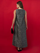 NATASHA dress Black Dots - Lesley Evers-Dress-gown-natasha