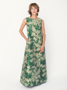 NATASHA dress Dogwood Green - Lesley Evers-Dress-gown-natasha