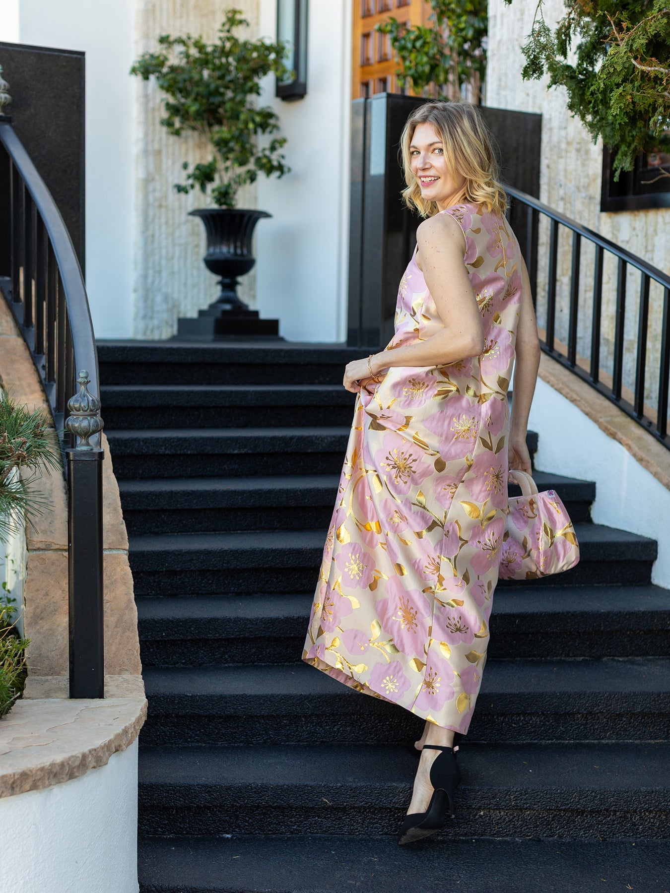 NATASHA dress Garden Wall Blush - Lesley Evers - Dress - Shop - Shop/All Products