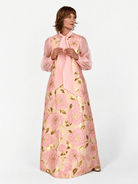 NATASHA dress Garden Wall Blush - Lesley Evers-Dress-gown-natasha