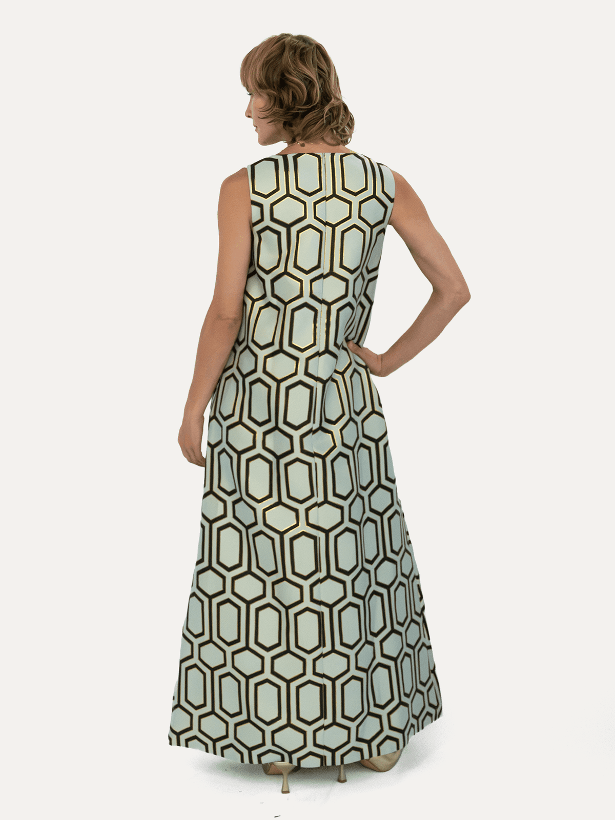 NATASHA dress Pavilion Mint - Lesley Evers-Dress-gown-natasha