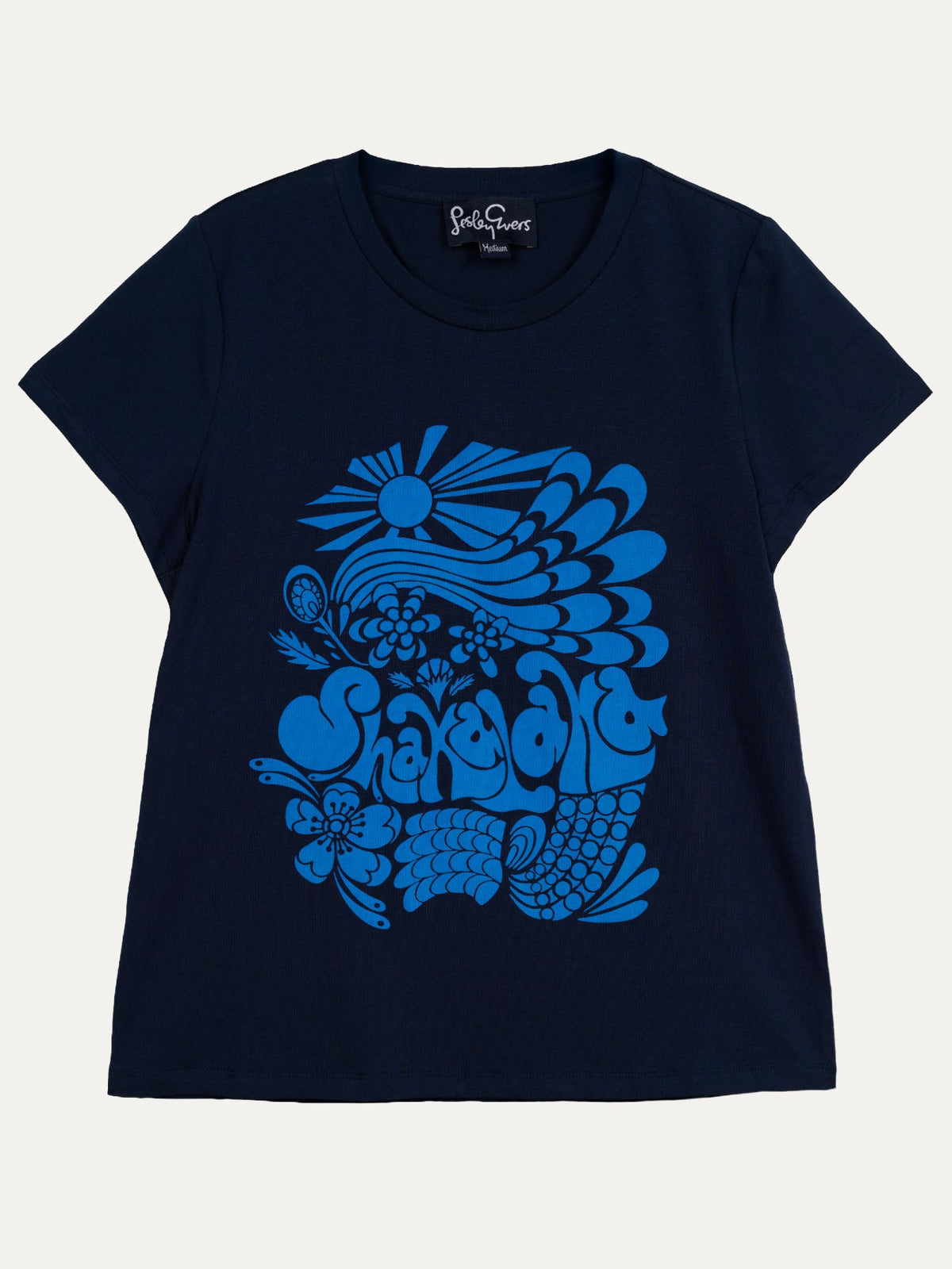 NELLIE graphic tee Shakalaka Navy - Lesley Evers-graphic-graphic tee-nellie