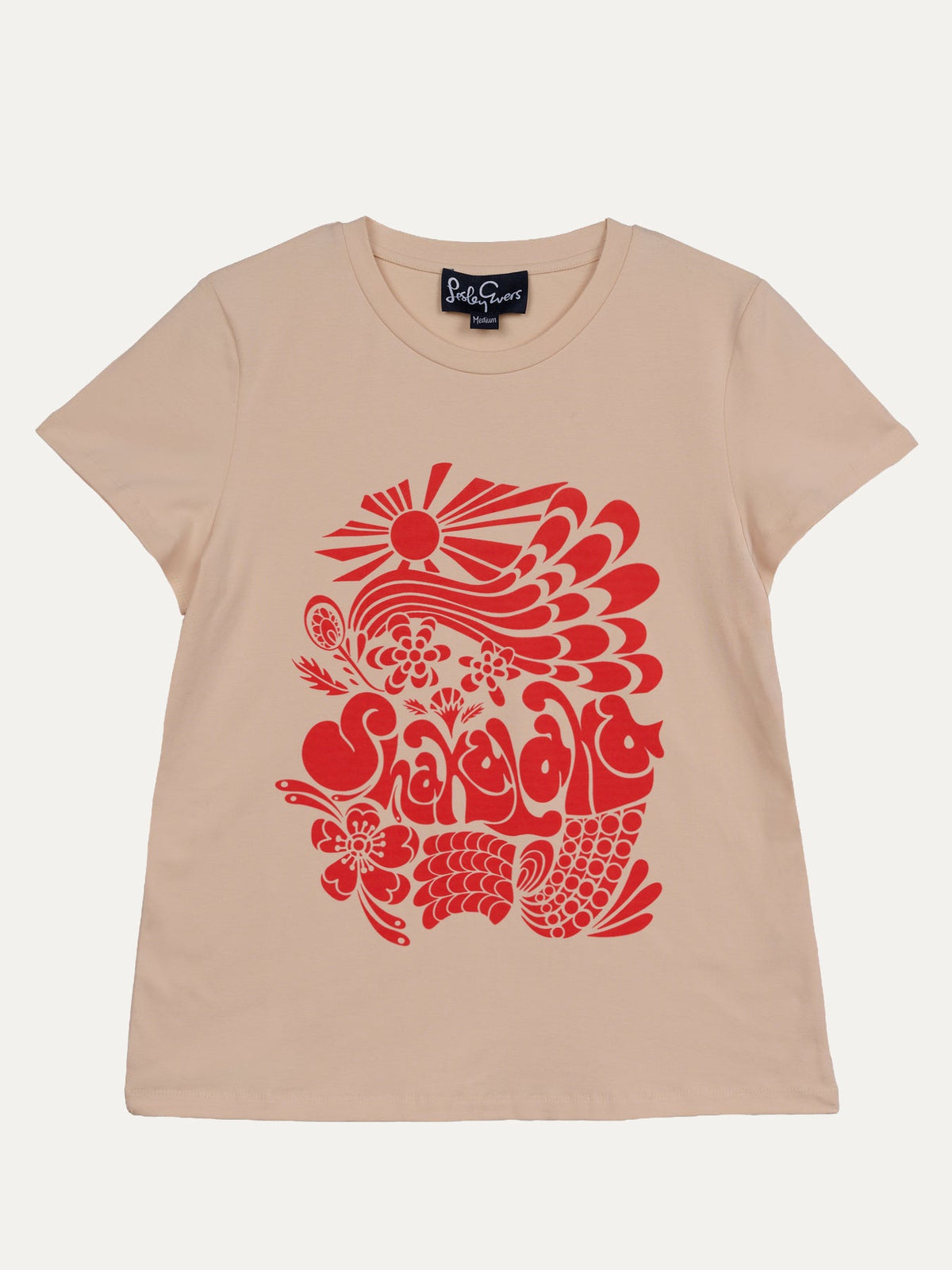 NELLIE graphic tee Shakalaka Peach - Lesley Evers-graphic-graphic tee-nellie