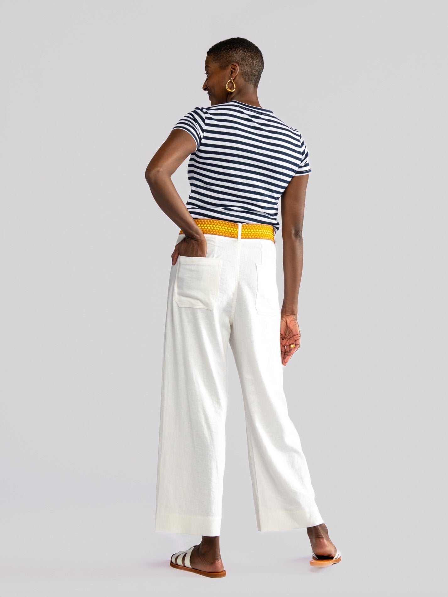 NELLIE tee Dark Navy and White Stripe - Lesley Evers-Shop-Shop/All Products-Shop/Dresses