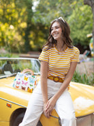 NELLIE tee Yellow and White Stripe - Lesley Evers - nellie - Shop - Shop/All Products