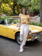 NELLIE tee Yellow and White Stripe - Lesley Evers - nellie - Shop - Shop/All Products