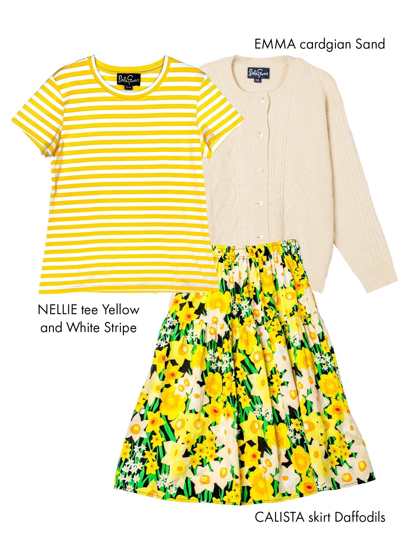 NELLIE tee Yellow and White Stripe - Lesley Evers-nellie-Shop-Shop/All Products