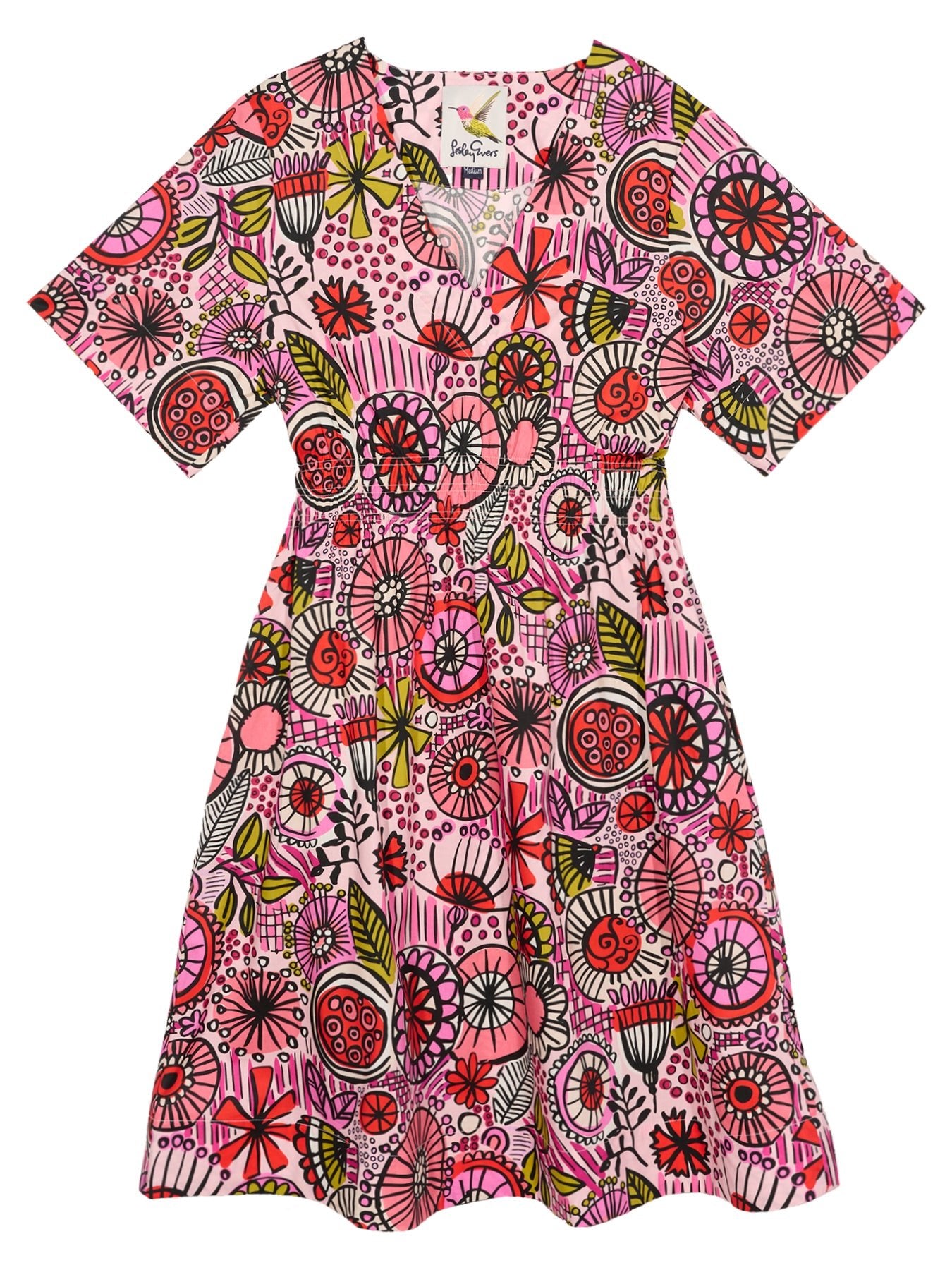 NINA dress Flower Fresco Pink - Lesley Evers - Dress - Nina - Shop