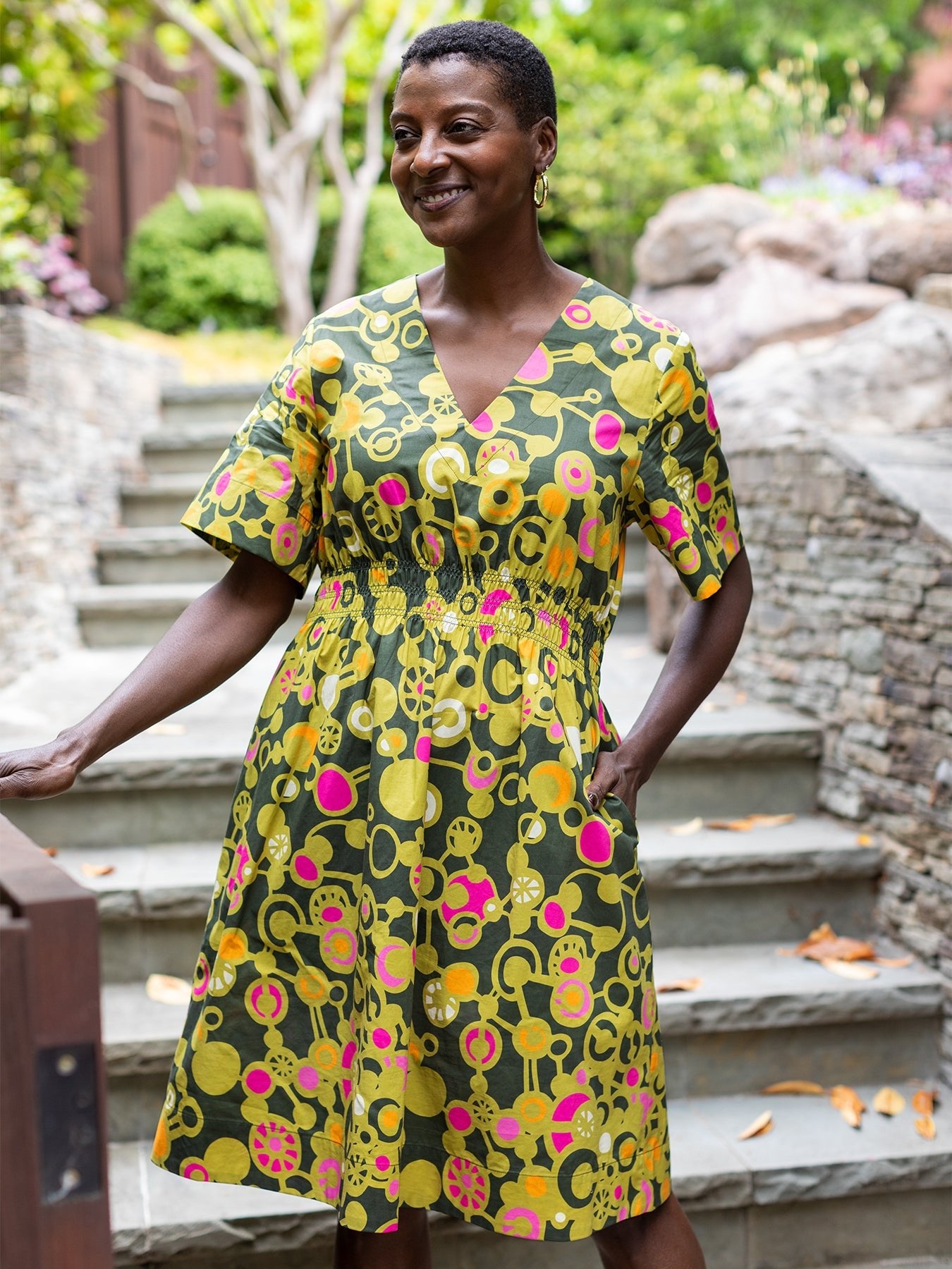 NINA dress Kinetic Green – Lesley Evers