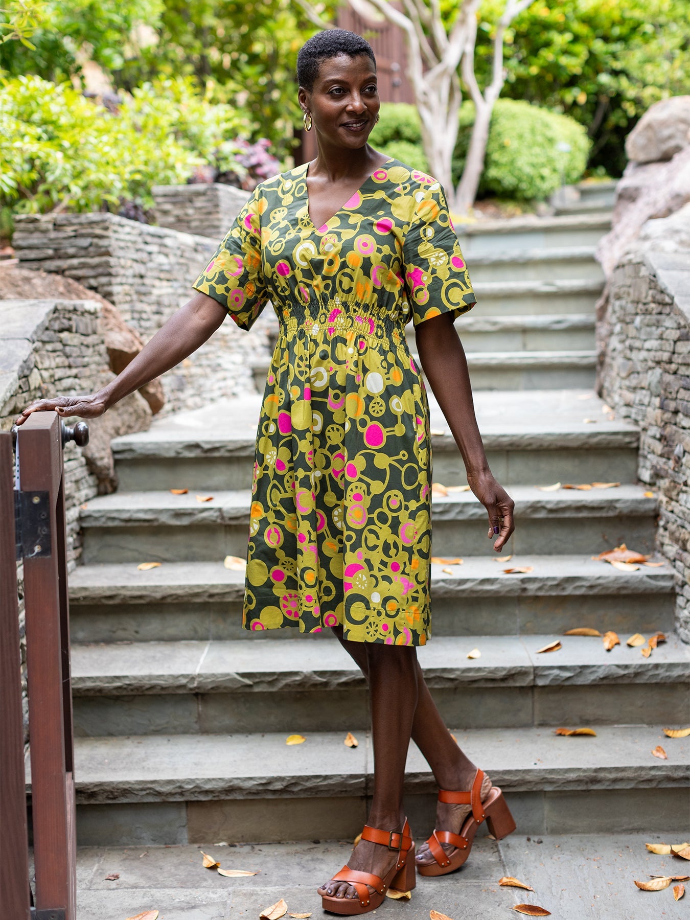NINA dress Kinetic Green – Lesley Evers