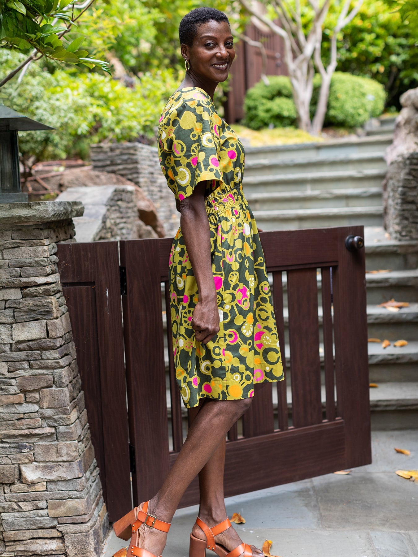 NINA dress Kinetic Green – Lesley Evers