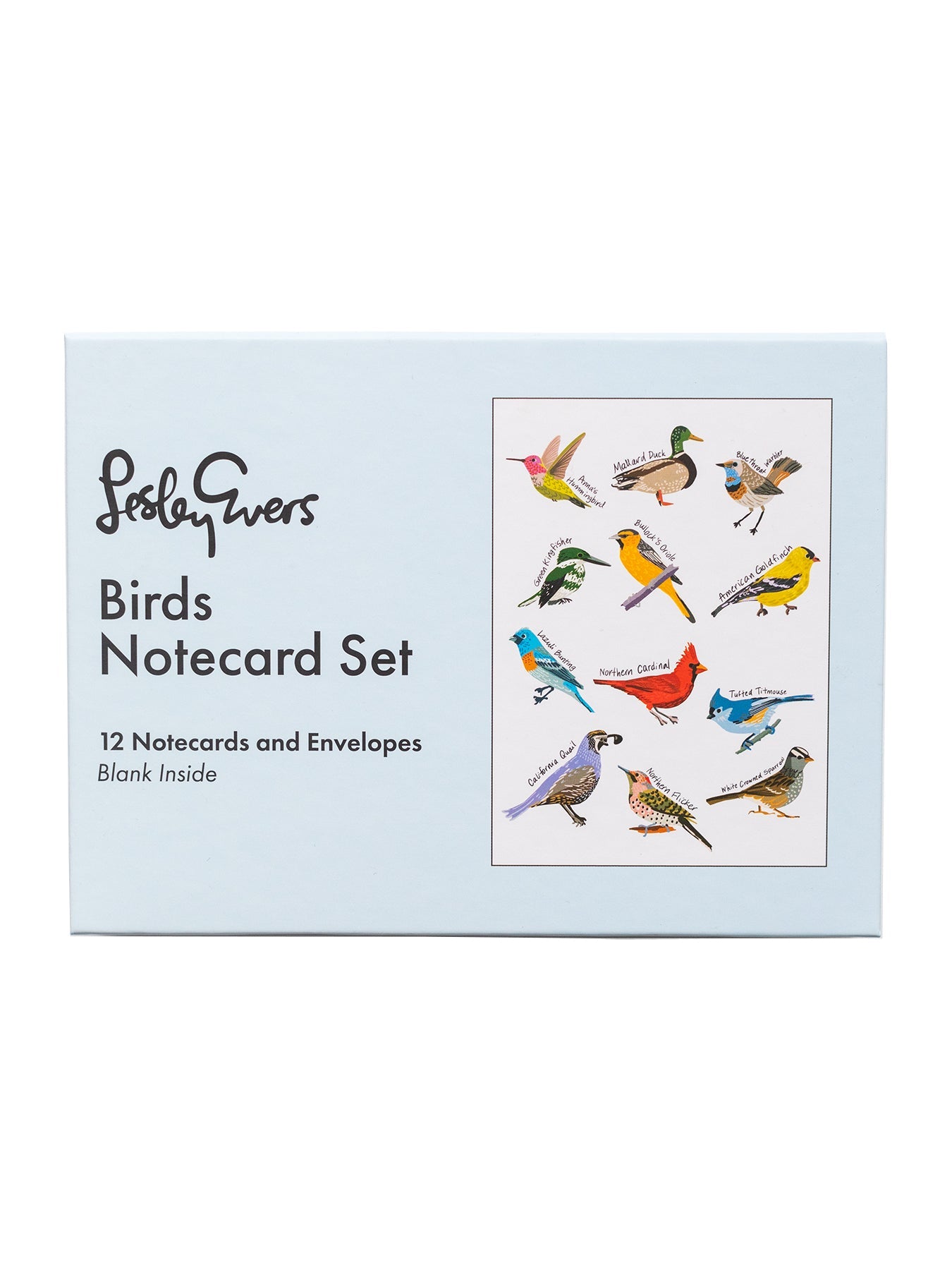 NOTECARD BOXED SET OF 12 Birds – Lesley Evers