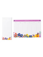 NOTEPAD SET Garden Party Multi - Lesley Evers - A5 - A5 Notebook - daffodils pink and green