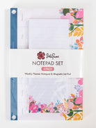 NOTEPAD SET Meadow Flower - Lesley Evers - A5 - A5 Notebook - daffodils pink and green