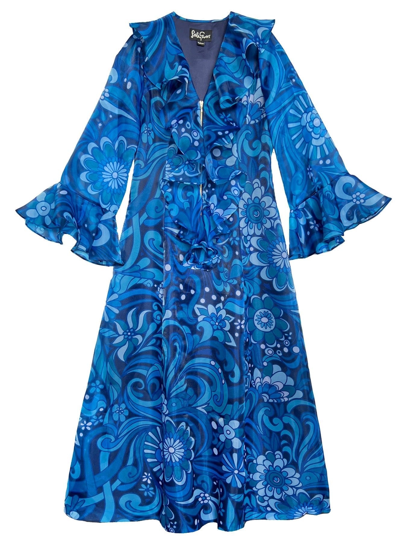 Ｌill　エブールドレス OPHELIA dress Flowerland Blue – Lesley Evers