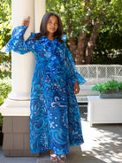 OPHELIA dress Flowerland Blue - Lesley Evers - Dress - Shop - Shop/All Products