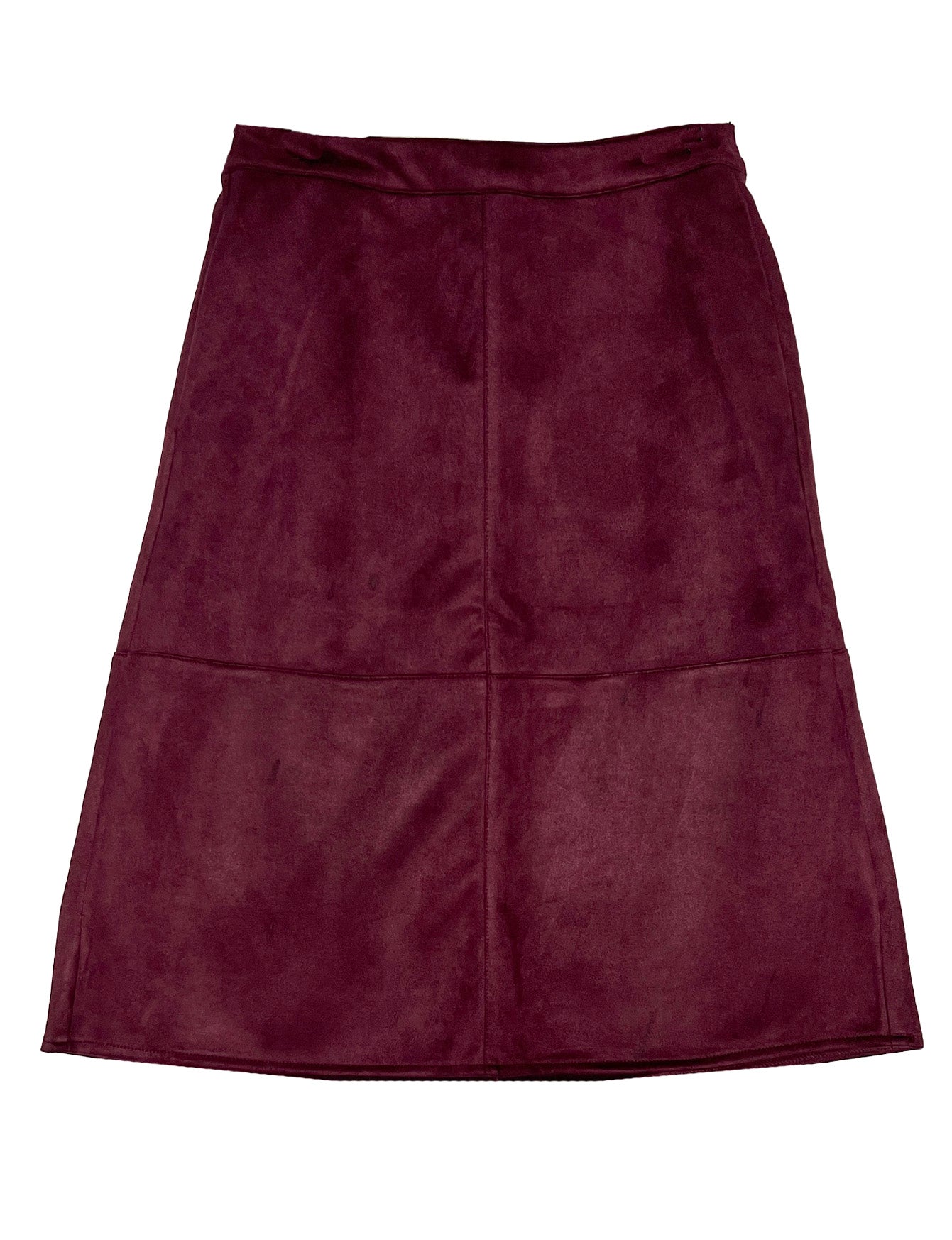 ORA skirt Burgundy Faux Suede - Lesley Evers - bottom - clothing - faux suede