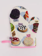 OVEN MITTS set of 2 Cakes - Lesley Evers-burgundy-burgundy wave-Giftable