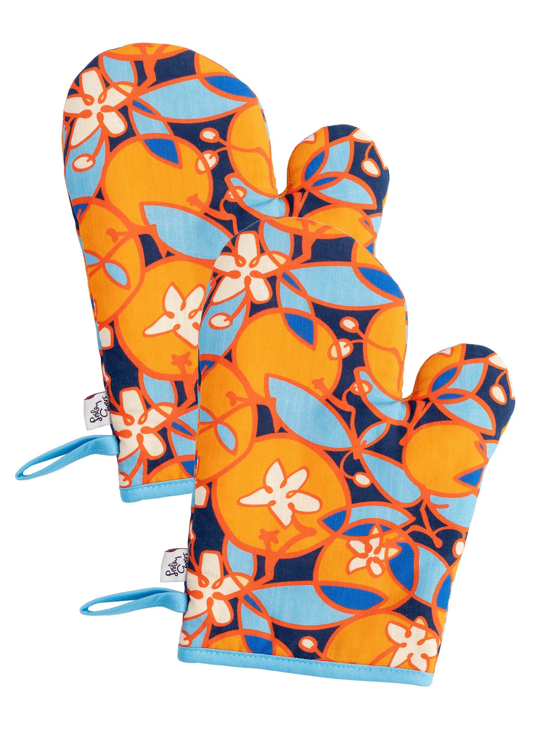 OVEN MITTS set of 2 Orange Blossom - Lesley Evers - Giftable - Home - hostess gift