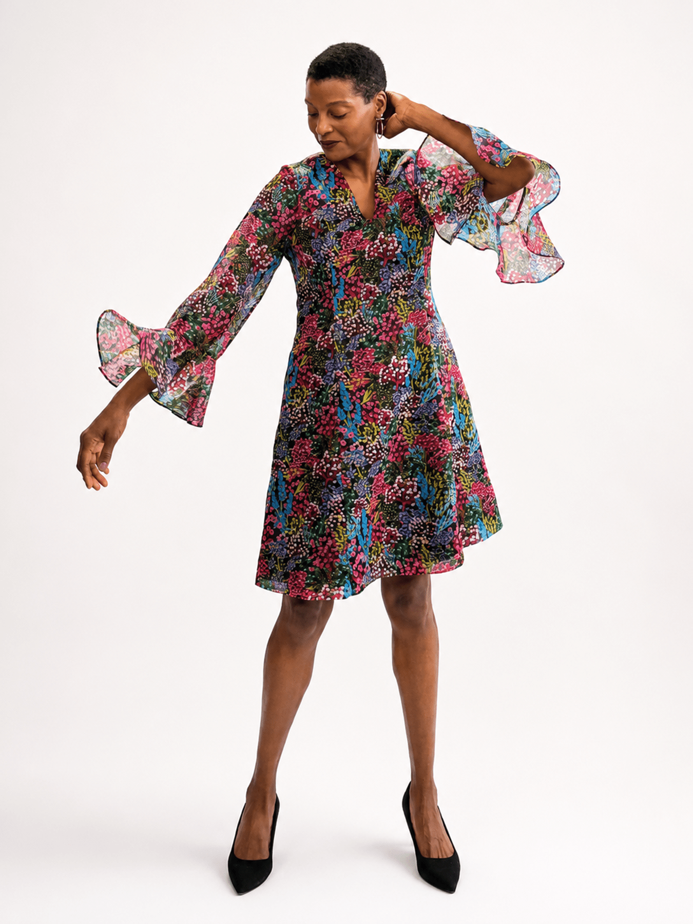PALOMA dress Spring Meadow - Lesley Evers-Dress-gown-Shop