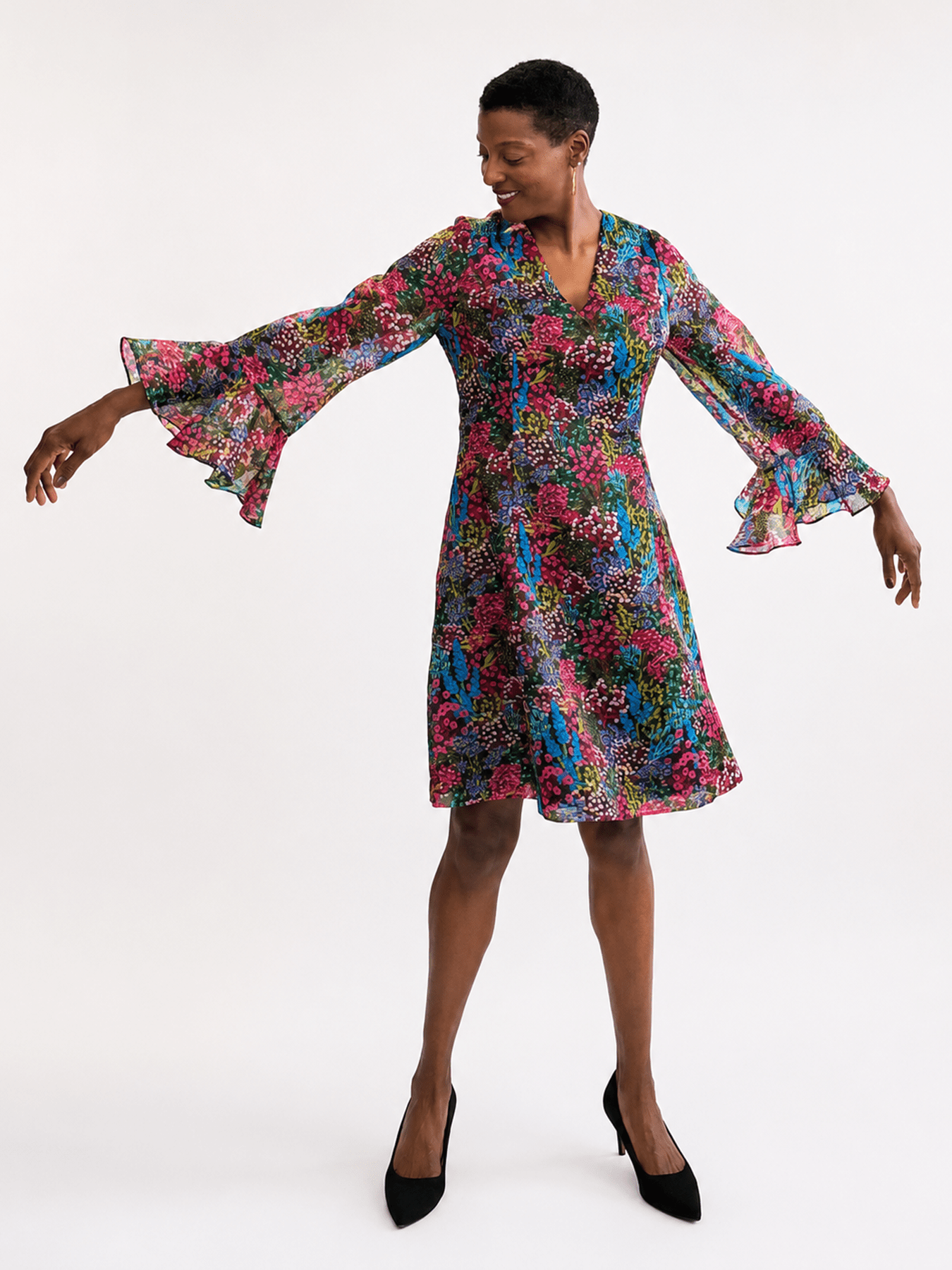 PALOMA dress Spring Meadow - Lesley Evers-Dress-gown-Shop