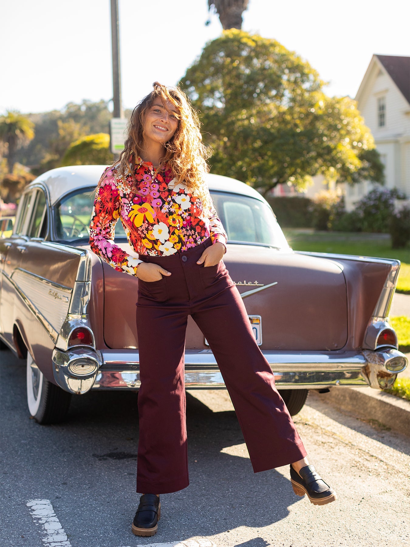 PARKER pant Burgundy – Lesley Evers
