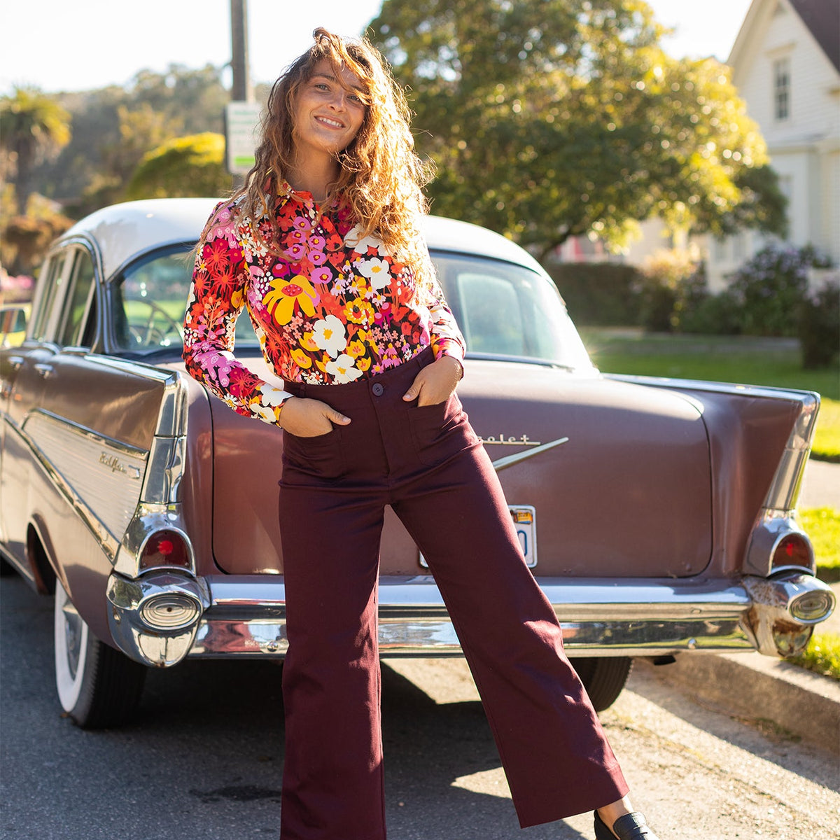 PARKER pant Burgundy – Lesley Evers