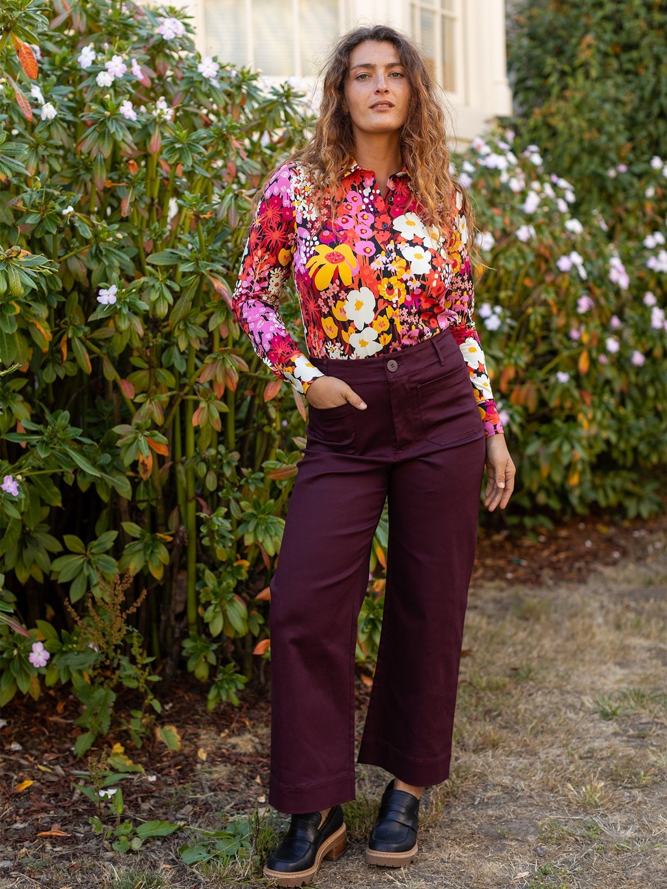 PARKER pant Burgundy – Lesley Evers