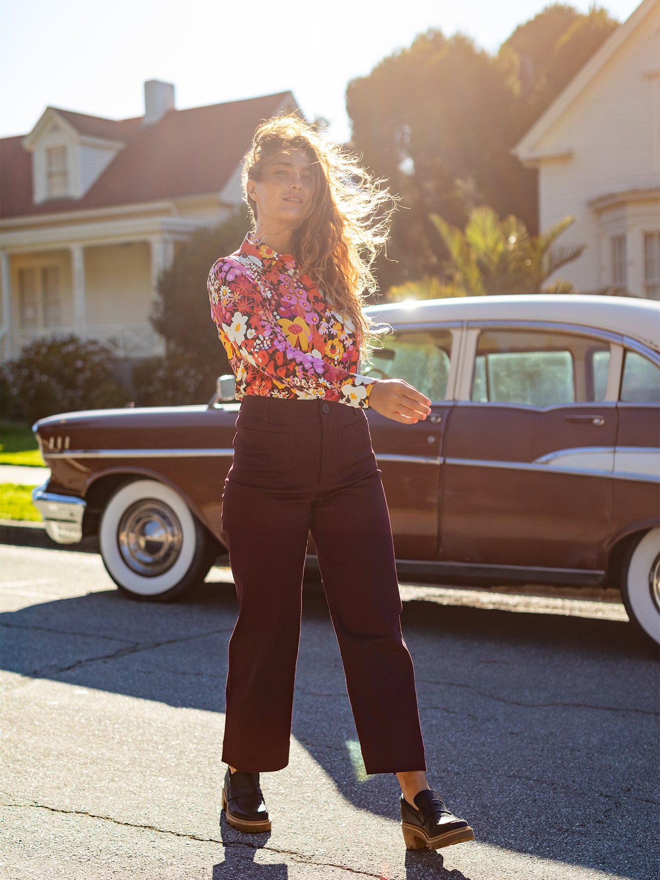 PARKER pant Burgundy – Lesley Evers