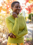 PAULINA turtleneck sweater Green - Lesley Evers - Shop - Shop/All Products - Shop/Separates