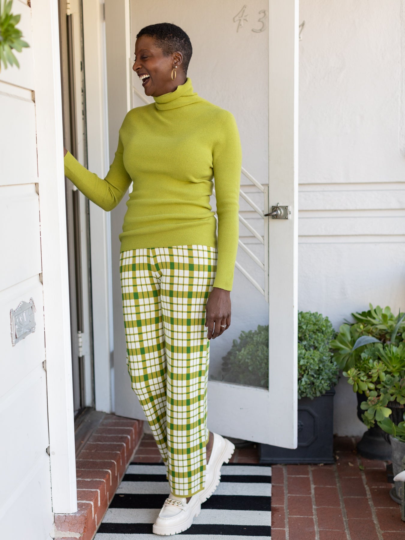 PAULINA turtleneck sweater Green - Lesley Evers - Shop - Shop/All Products - Shop/Separates