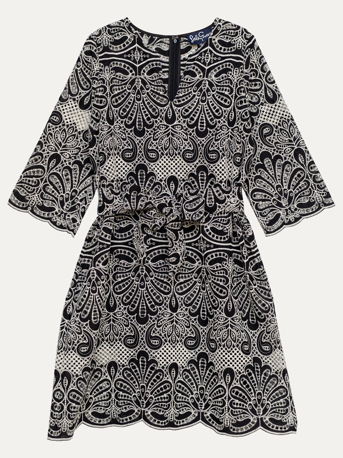 PENELOPE dress Black Eyelet - Lesley Evers-cotton dress-dress-eyelet